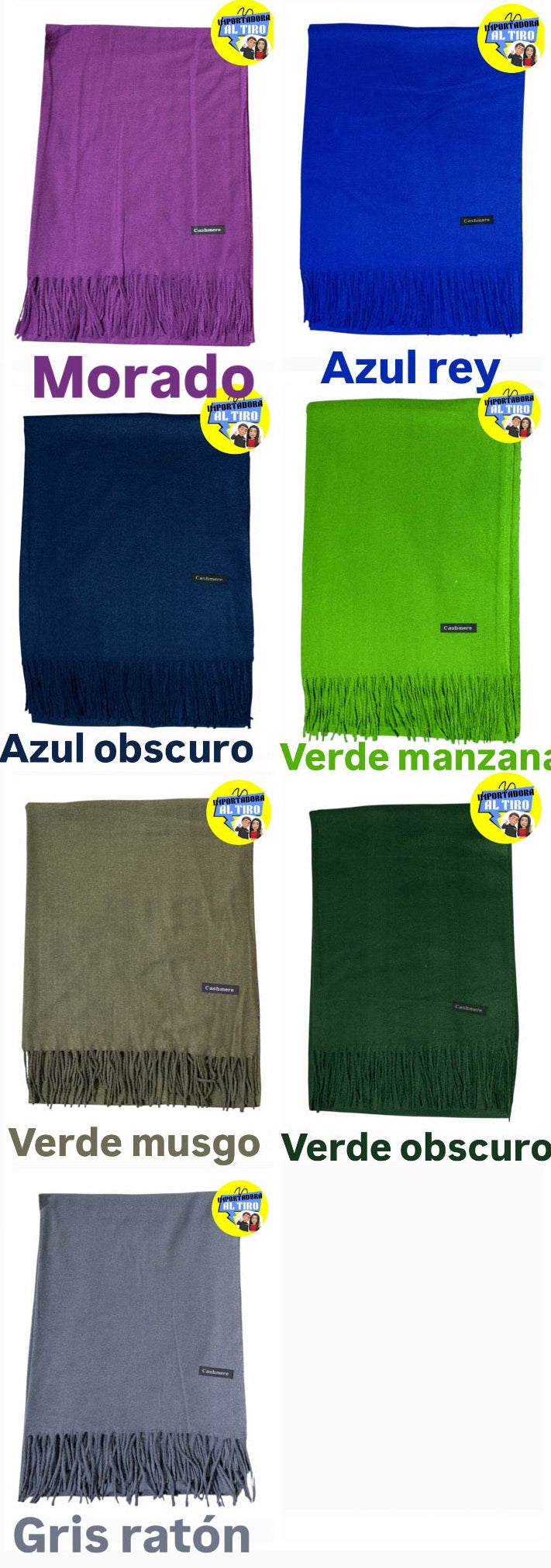 AAA DOCENA CASHMERE LISO SURTIDO